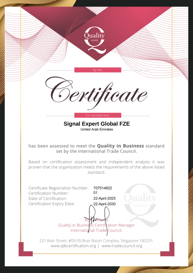 SEG-FZE-Certificate
